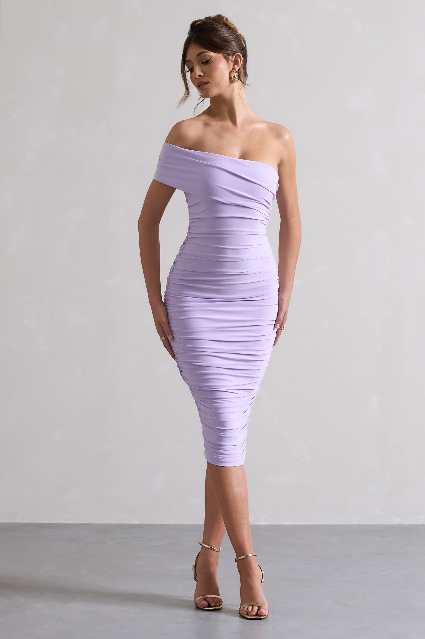 Remember Me | Lilac One Shoulder Midi Dress