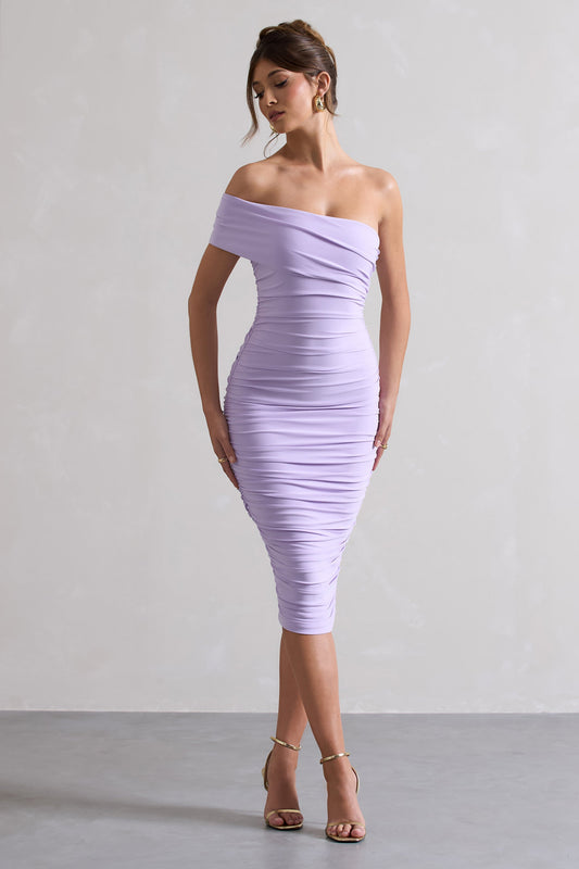 Remember Me | Lilac One Shoulder Midi Dress
