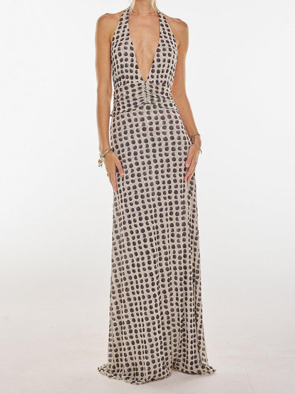 Camoni Polka Dot Diary Maxi Dress