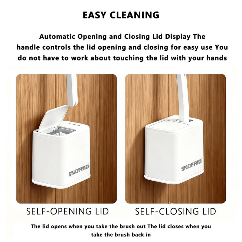 Disposable Toilet Brush, Toilet Bowl Wand Holder Set with (2 SET OF 24PCS) Cleaner Refills, Bathroom Cleaning System