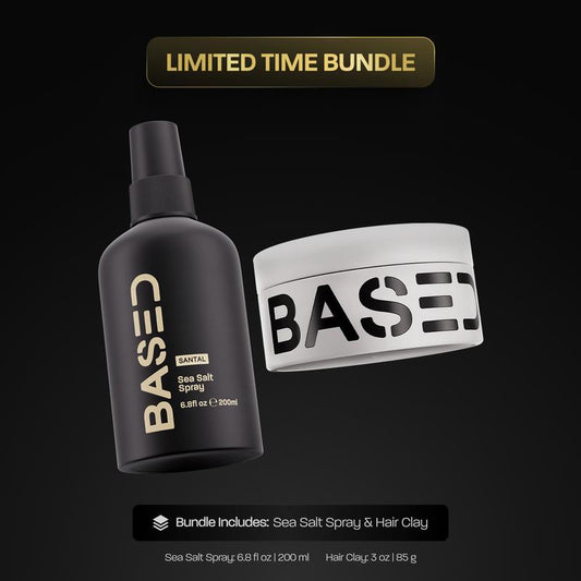 BASED Texture & Hold Duo: Sea Salt Spray & Hair Clay Bundle