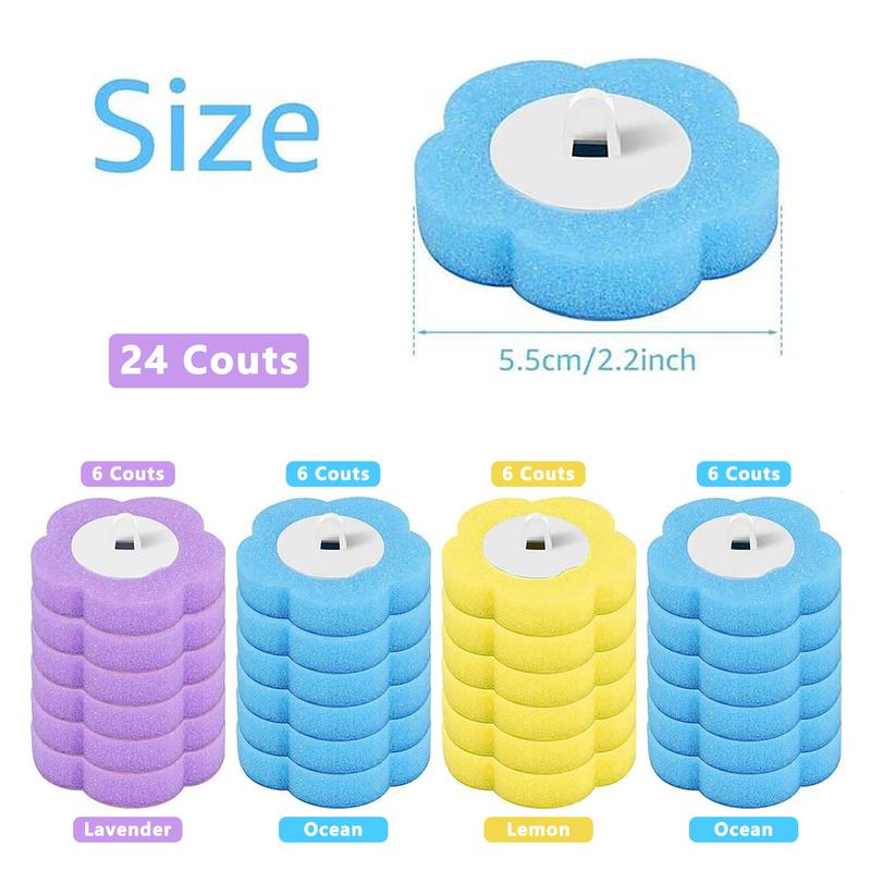 Disposable Toilet Brush, Toilet Bowl Wand Holder Set with (2 SET OF 24PCS) Cleaner Refills, Bathroom Cleaning System