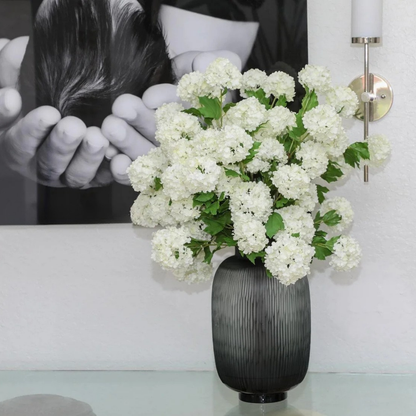 Maximal Vase with Green Snowball Hydrangeas