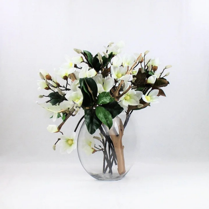 Moon Vase with White Magnolias