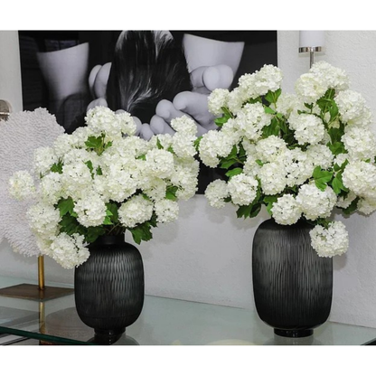 Maximal Vase with Green Snowball Hydrangeas