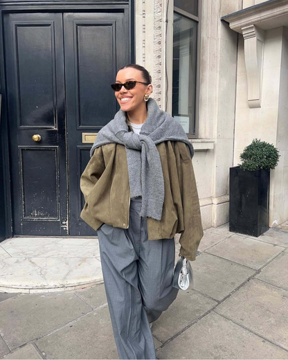 Maven Suede Bomber Jacket