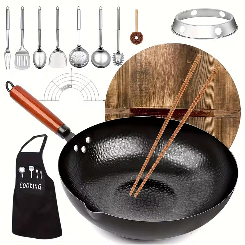 CookMaster™ 13-Piece Nonstick Wok Set