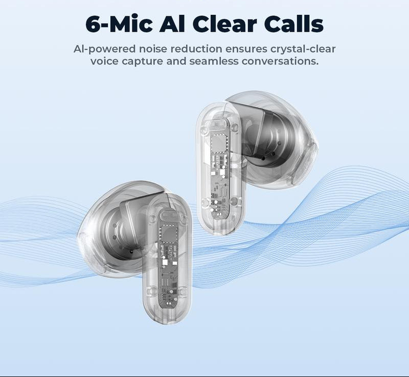 Bluetooth 5.4 Earphones LED Display High Fidelity Waterproof Wireless Earphones