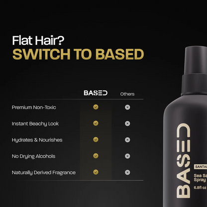 BASED Texture & Hold Duo: Sea Salt Spray & Hair Clay Bundle