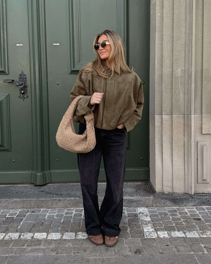 Maven Suede Bomber Jacket