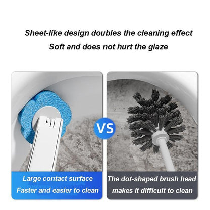 Disposable Toilet Brush, Toilet Bowl Wand Holder Set with (2 SET OF 24PCS) Cleaner Refills, Bathroom Cleaning System