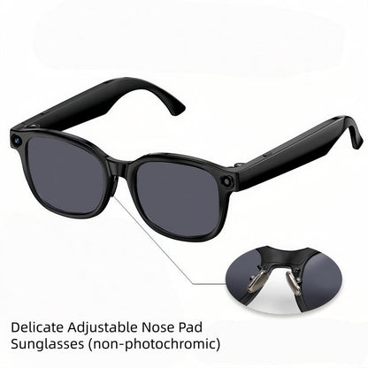 Smart AI Camera Glasses with 8MP Photochromic Lenses