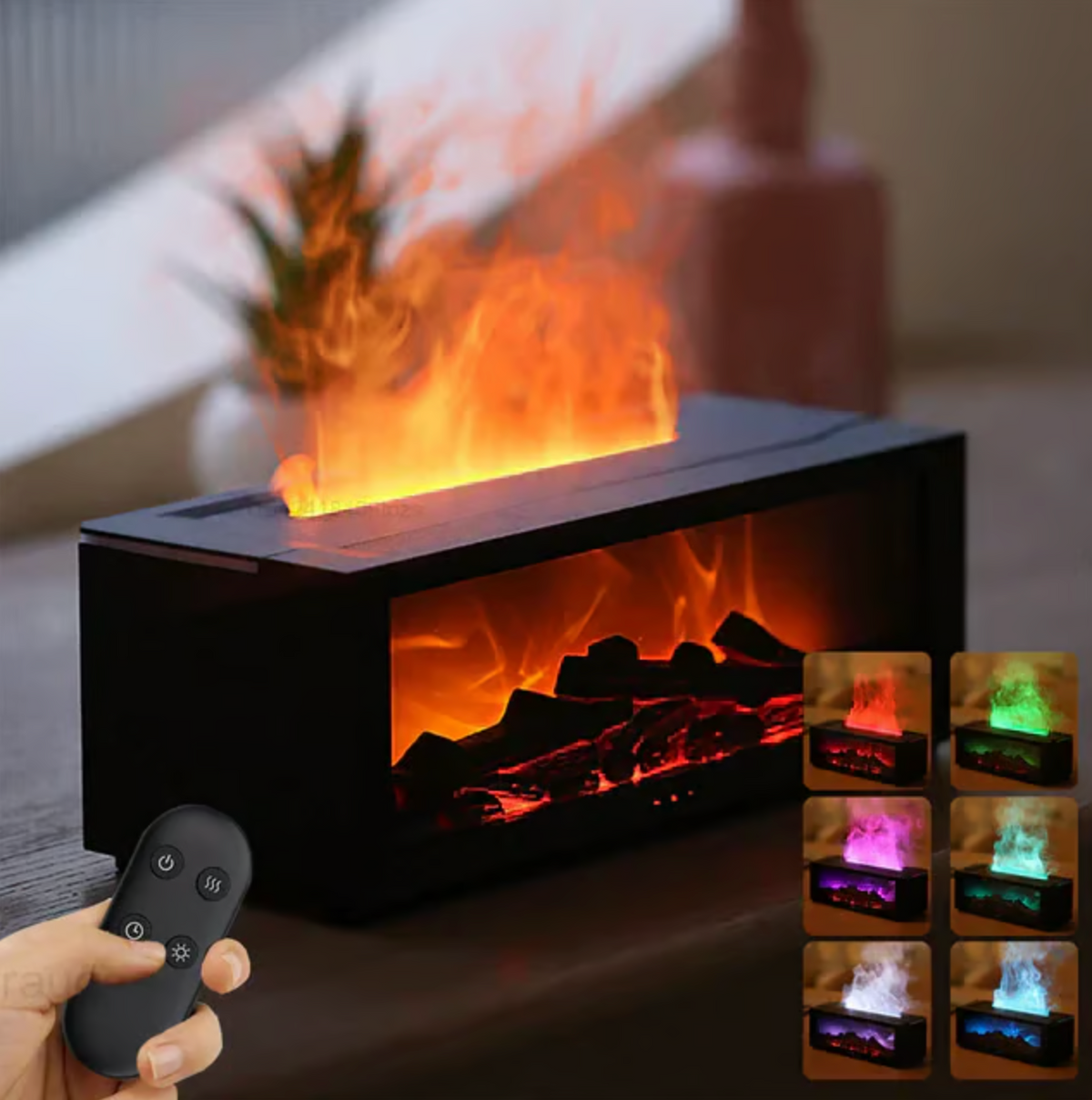 Fireplace Flame Diffuser Humidifier with Remote – GLAM TREND SHOP