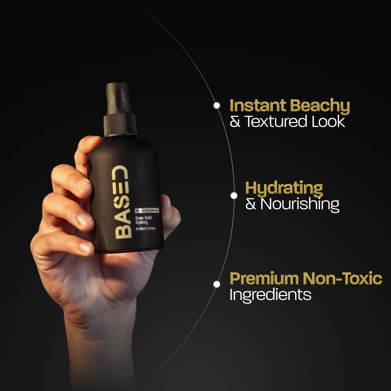 BASED Texture & Hold Duo: Sea Salt Spray & Hair Clay Bundle
