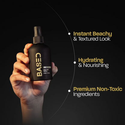 BASED Texture & Hold Duo: Sea Salt Spray & Hair Clay Bundle