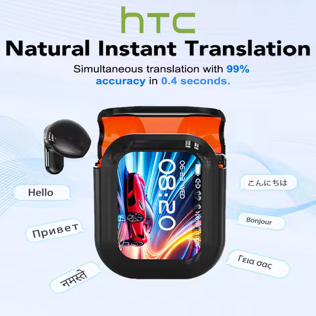 Bluetooth 5.4 Earphones LED Display High Fidelity Waterproof Wireless Earphones
