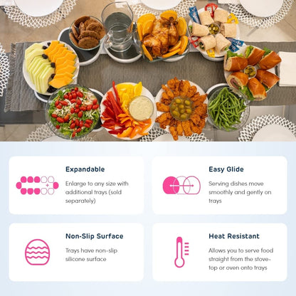 SMART Turntable for rectangular long and oblong tables