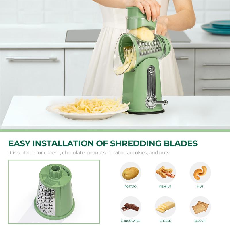 Rotary Slicer Dicer with Handle