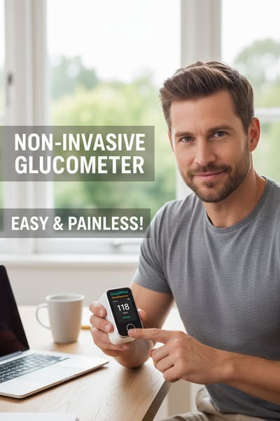 SUPER Non-Invasive Blood Glucose Monitor — 5-Second Readout | Bayer - 99% Accuracy 8-1