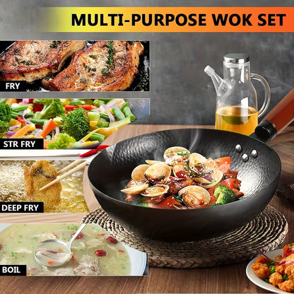 CookMaster™ 13-Piece Nonstick Wok Set
