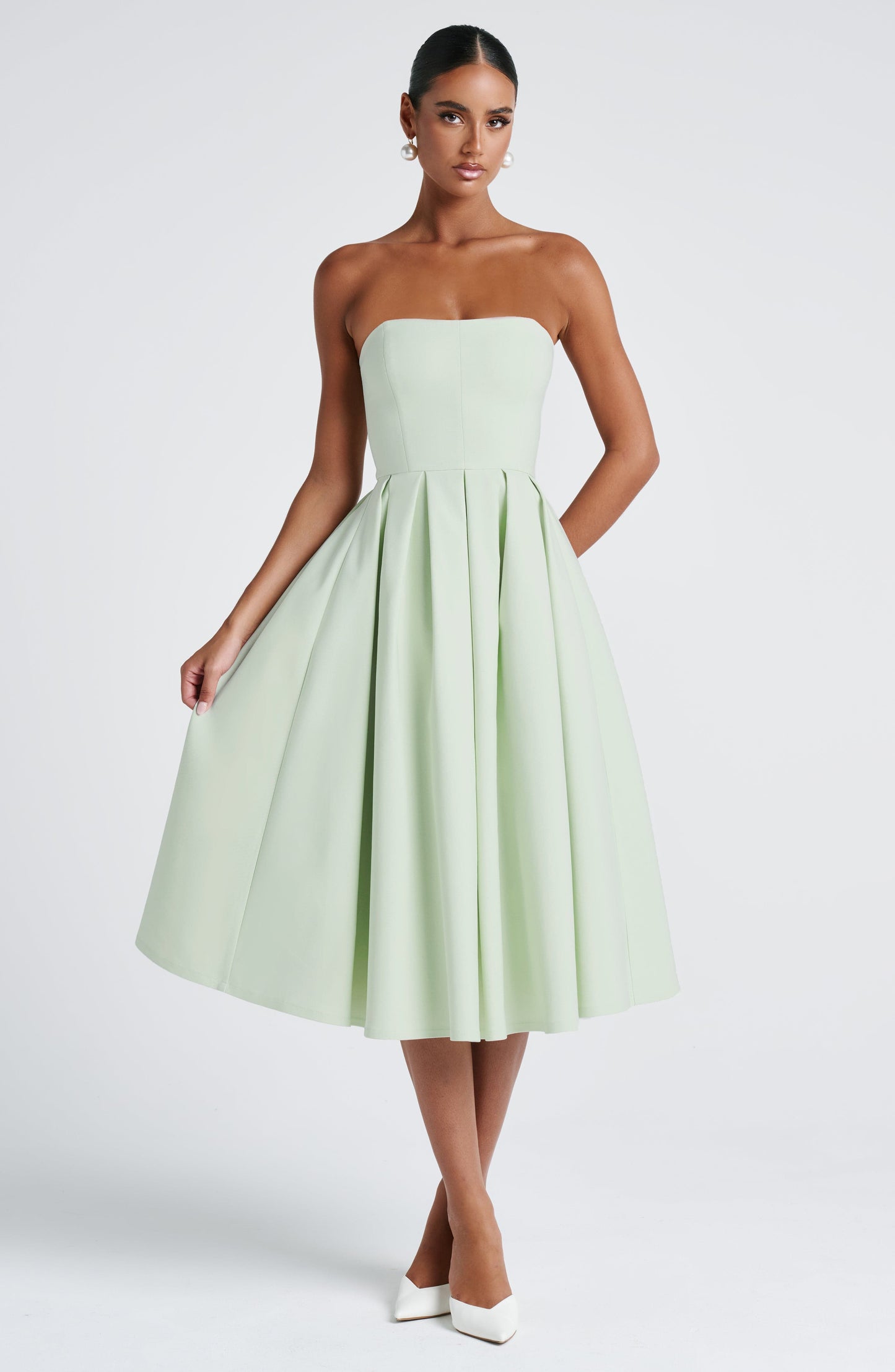 Edith Midi Dress - Mint