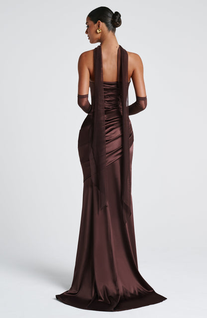 Kensington Maxi Dress - Plum Brown