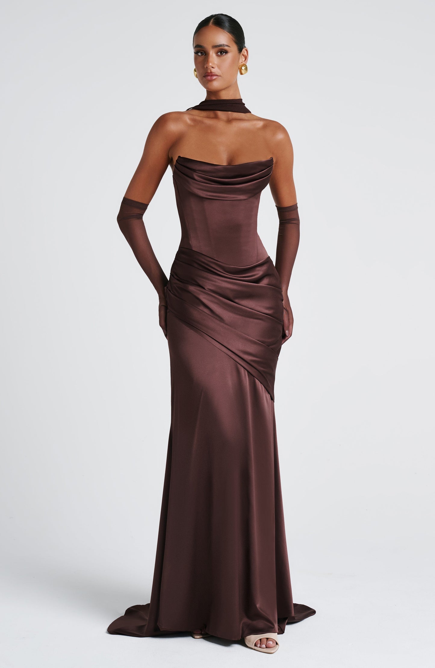 Kensington Maxi Dress - Plum Brown