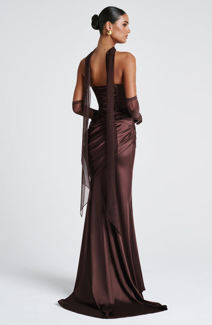 Kensington Maxi Dress - Plum Brown