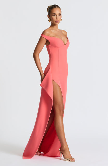 Khalesia Maxi Dress - Coral Pink