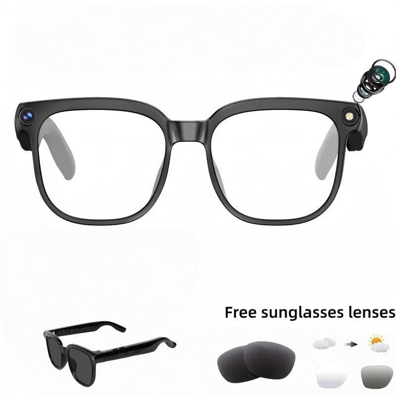 Smart AI Camera Glasses with 8MP Photochromic Lenses