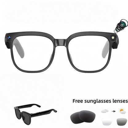 Smart AI Camera Glasses with 8MP Photochromic Lenses